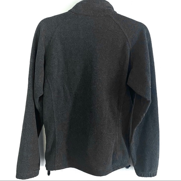 Columbia Full Zip Micro Fleece Jacket Base Layer, Stand up Collar, Gray, Small - Picture 2 of 6